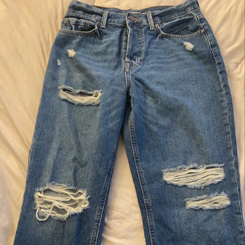 High Waisted Straight Jeans